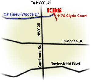 Map showing KDS location